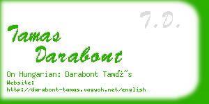 tamas darabont business card